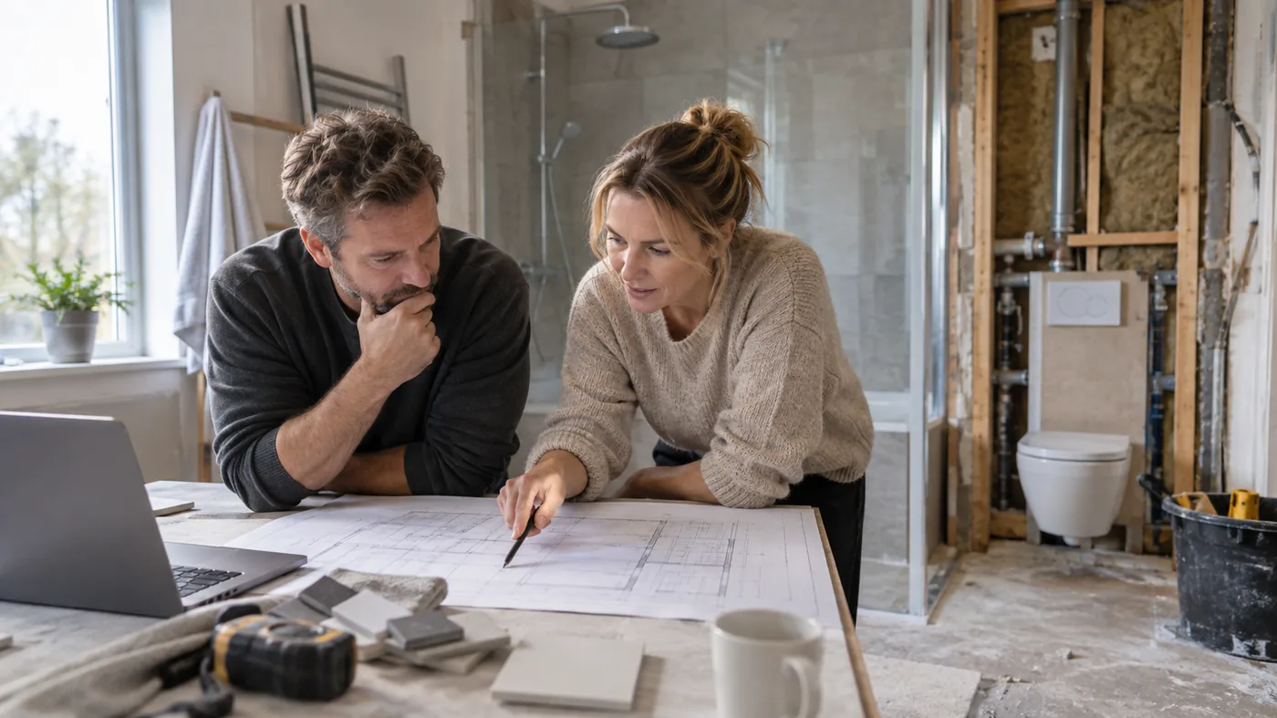 badrumsrenovering planering fore rivning sparar pengar i en realistisk svensk bygg- och renoveringsmiljö